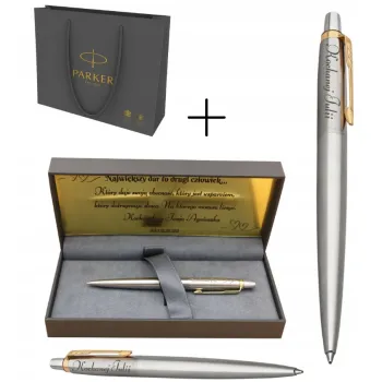 Długopis Parker Jotter  Stalowy z Grawerami Prezent Święta Boże Narodzenie